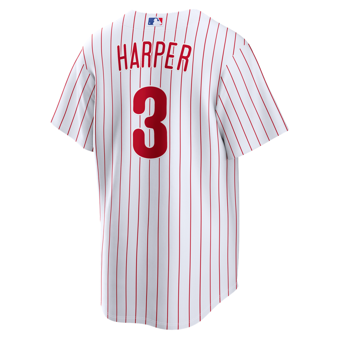 Philadelphia Phillies Bryce Harper Nike Home Replica Jersey - White MLB Team Jersey Baseball Fan Apparel