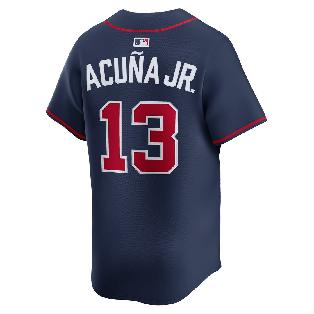 Atlanta Braves Ronald Acuña Jr. Nike Alternate Limited Jersey - Navy MLB Team Jersey Baseball Fan Apparel
