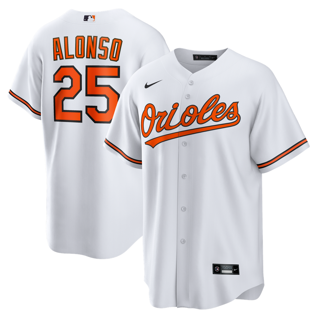 Baltimore Orioles Pete Alonso Nike Home Replica Jersey - White MLB Team Jersey Baseball Fan Apparel