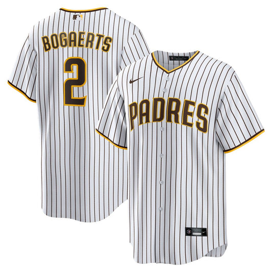 San Diego Padres Xander Bogaerts Nike Home Official Replica Player Jersey - White/Brown MLB Team Jersey Baseball Fan Apparel