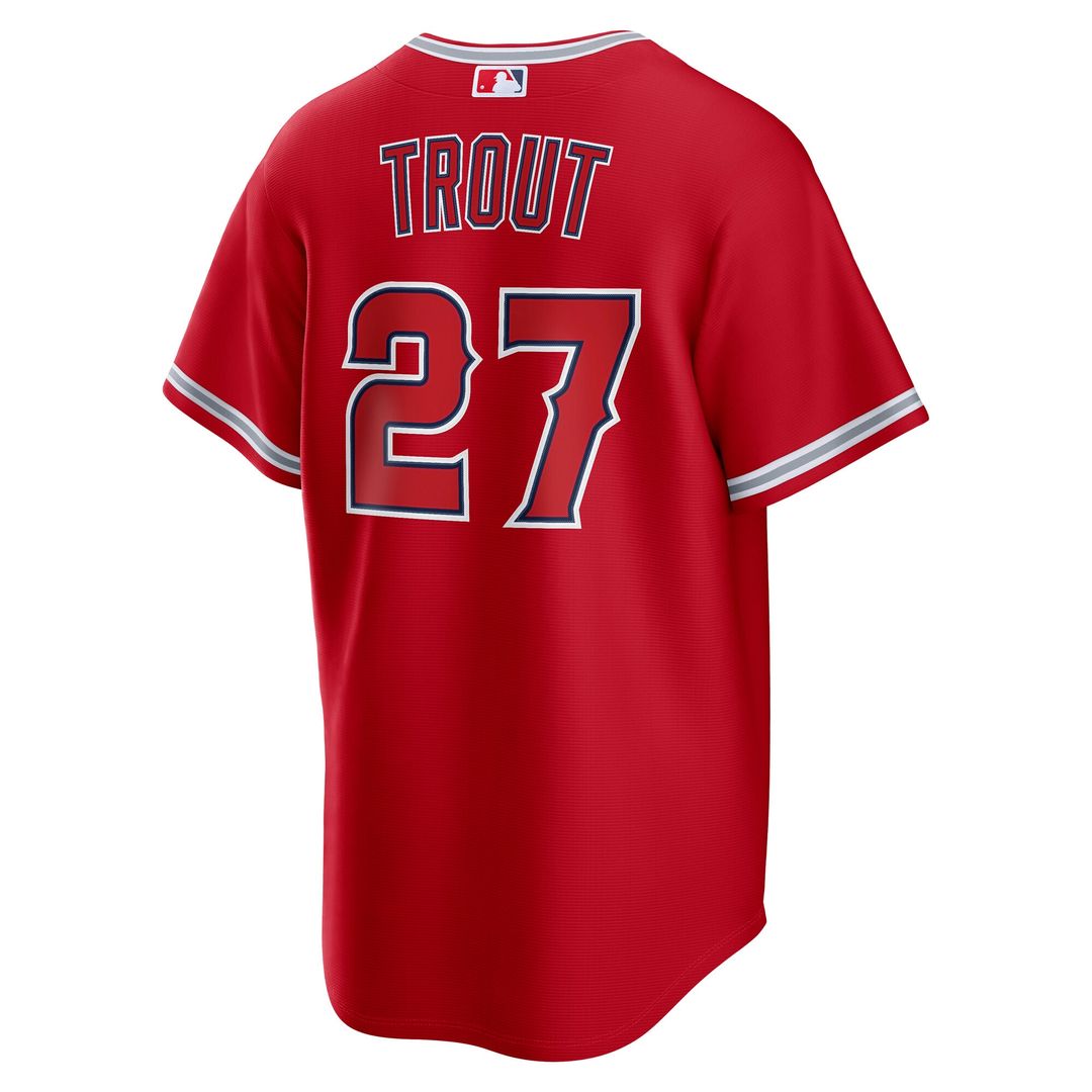Los Angeles Angels Mike Trout Nike Road Replica Jersey - Gray MLB Team Jersey Baseball Fan Apparel