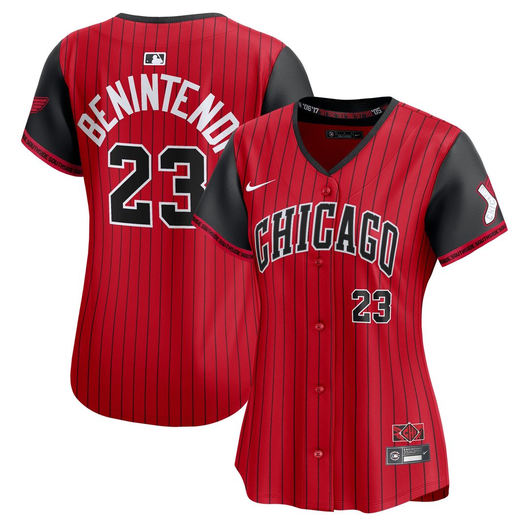 Chicago White Sox Andrew Benintendi Nike Women's 2025 City Connect Limited Player Jersey - Red/Black MLB Team Jersey Baseball Fan Apparel