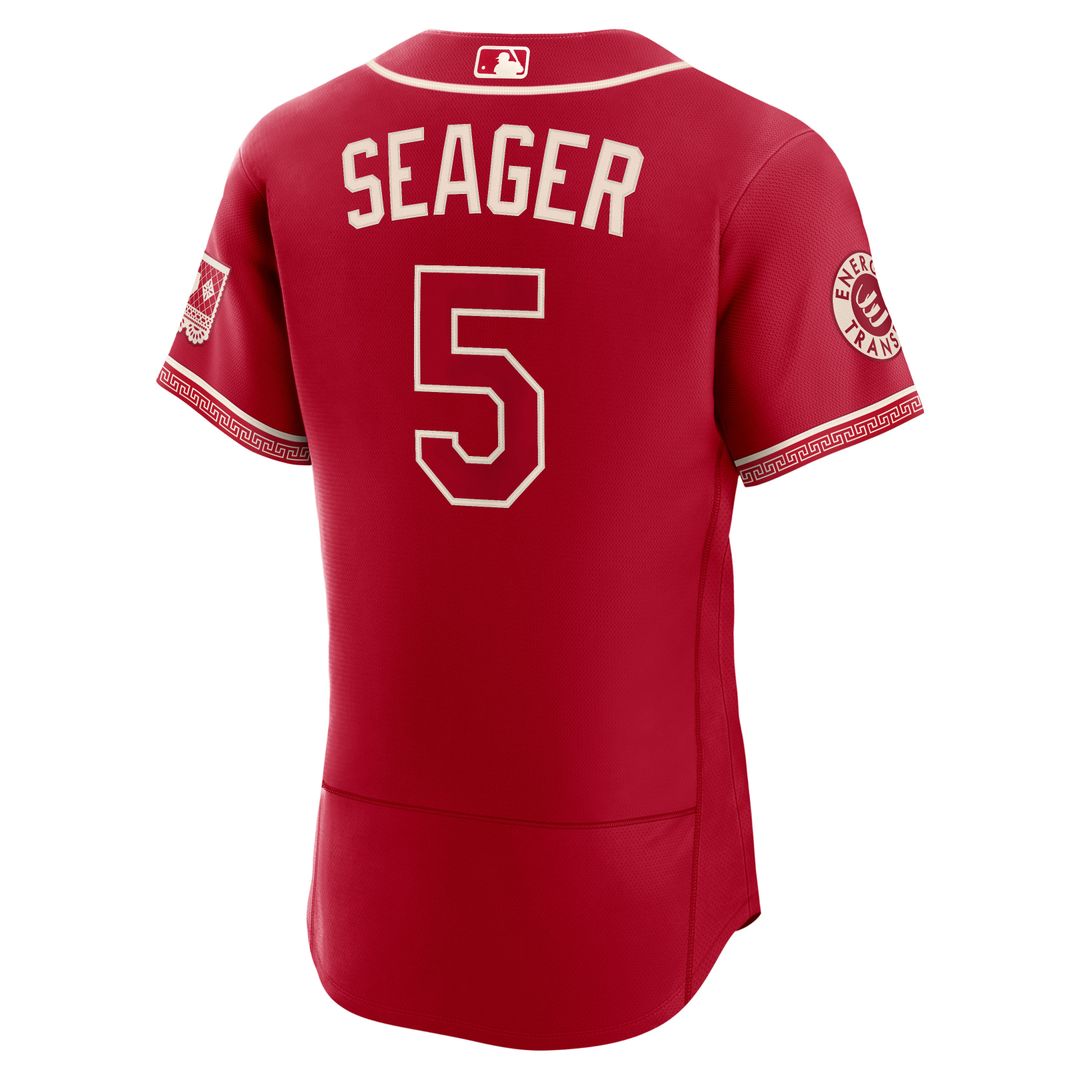 Texas Rangers Corey Seager Nike 2026 City Connect Authentic Sponsor Patch Jersey - Red MLB Team Jersey Baseball Fan Apparel