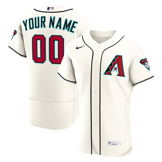 Arizona Diamondbacks Nike Home Authentic Custom Jersey - Cream MLB Team Jersey Baseball Fan Apparel