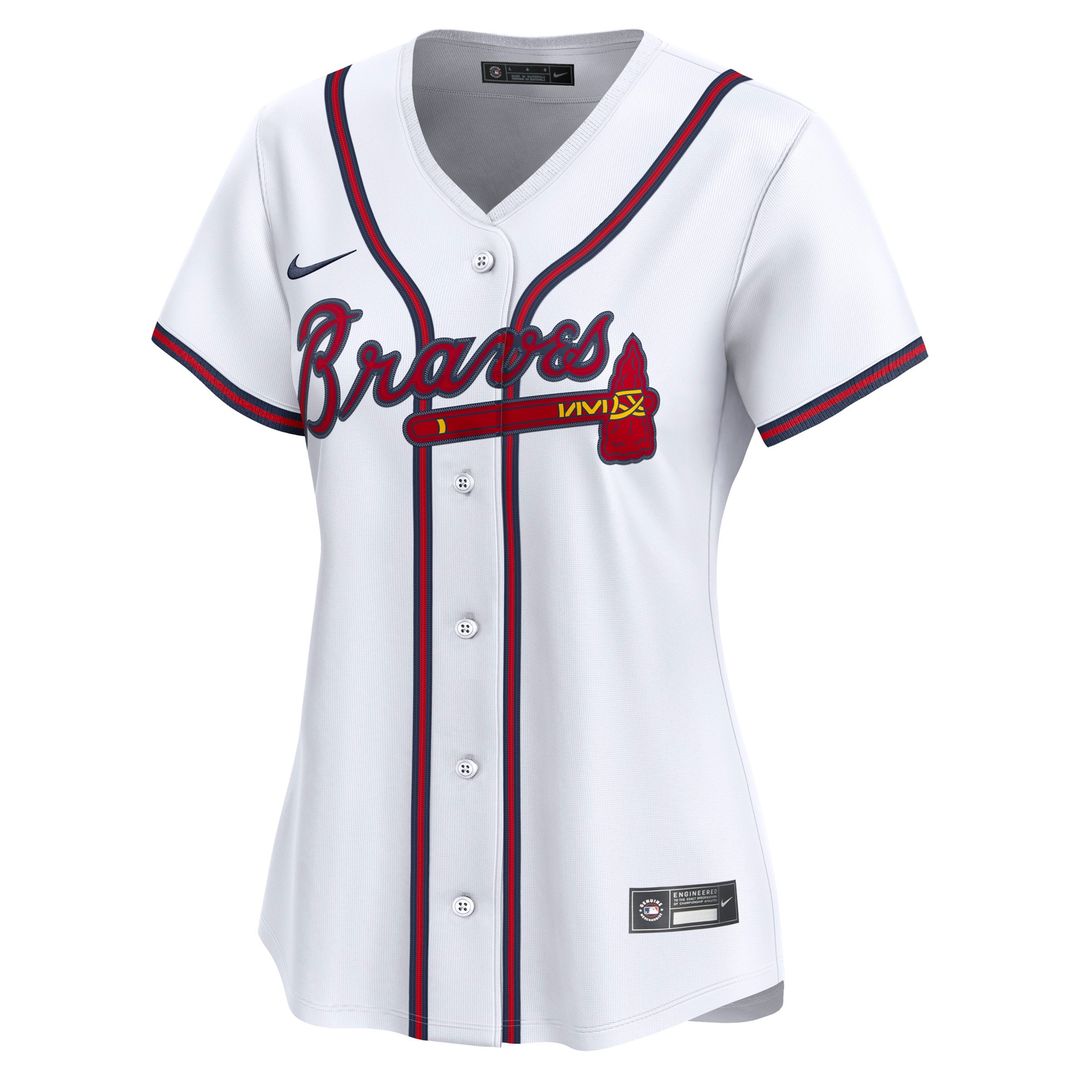 Atlanta Braves Nike Women's Home Limited Custom Jersey - White MLB Team Jersey Baseball Fan Apparel