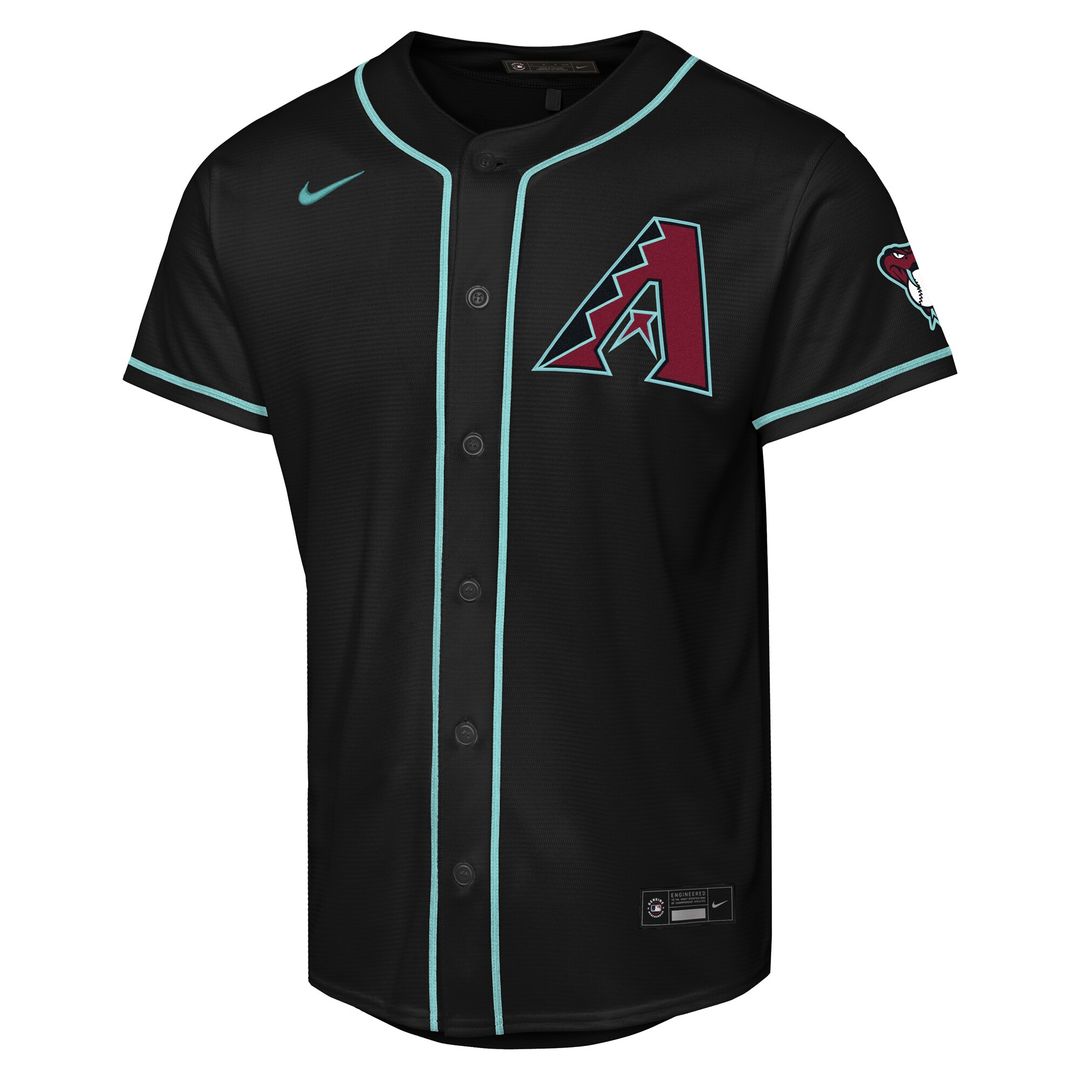 Arizona Diamondbacks Corbin Carroll Nike Youth Alternate Stadium Jersey - Black MLB Team Jersey Baseball Fan Apparel