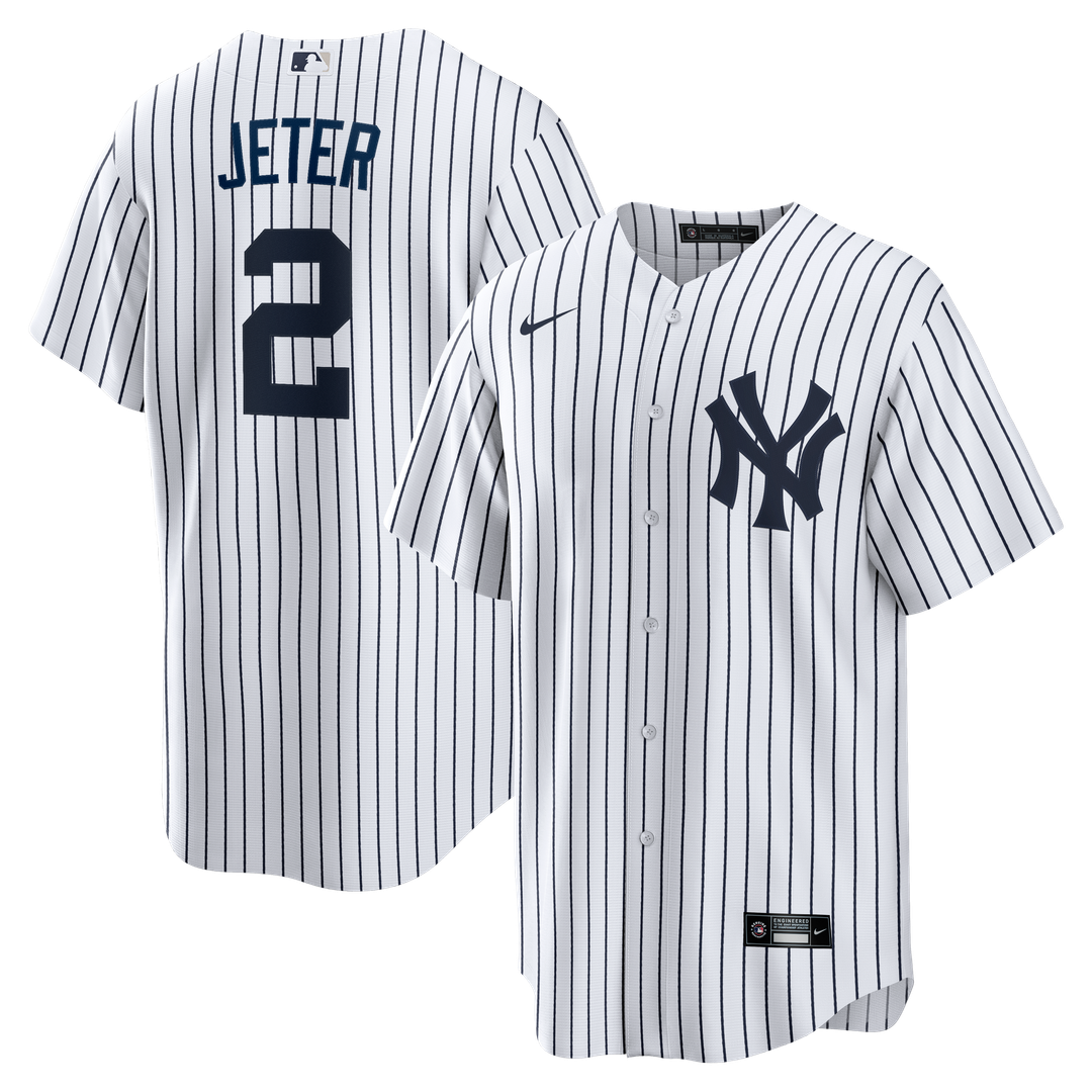 New York Yankees Derek Jeter Nike Home Retired Player Replica Jersey - White MLB Team Jersey Baseball Fan Apparel