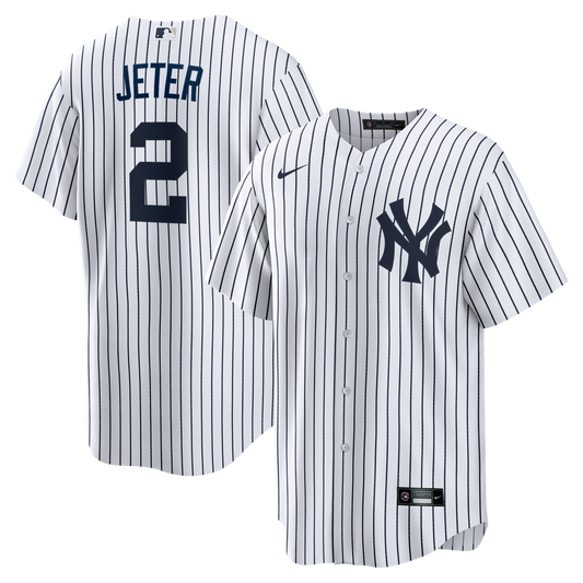 New York Yankees Derek Jeter Nike Home Retired Player Replica Jersey - White MLB Team Jersey Baseball Fan Apparel