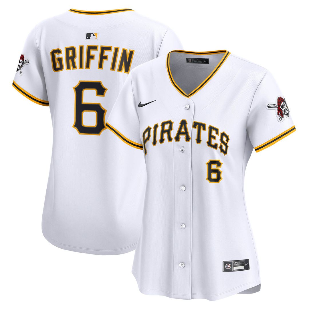 Pittsburgh Pirates Konnor Griffin Nike Women's Home Limited Jersey - White MLB Team Jersey Baseball Fan Apparel