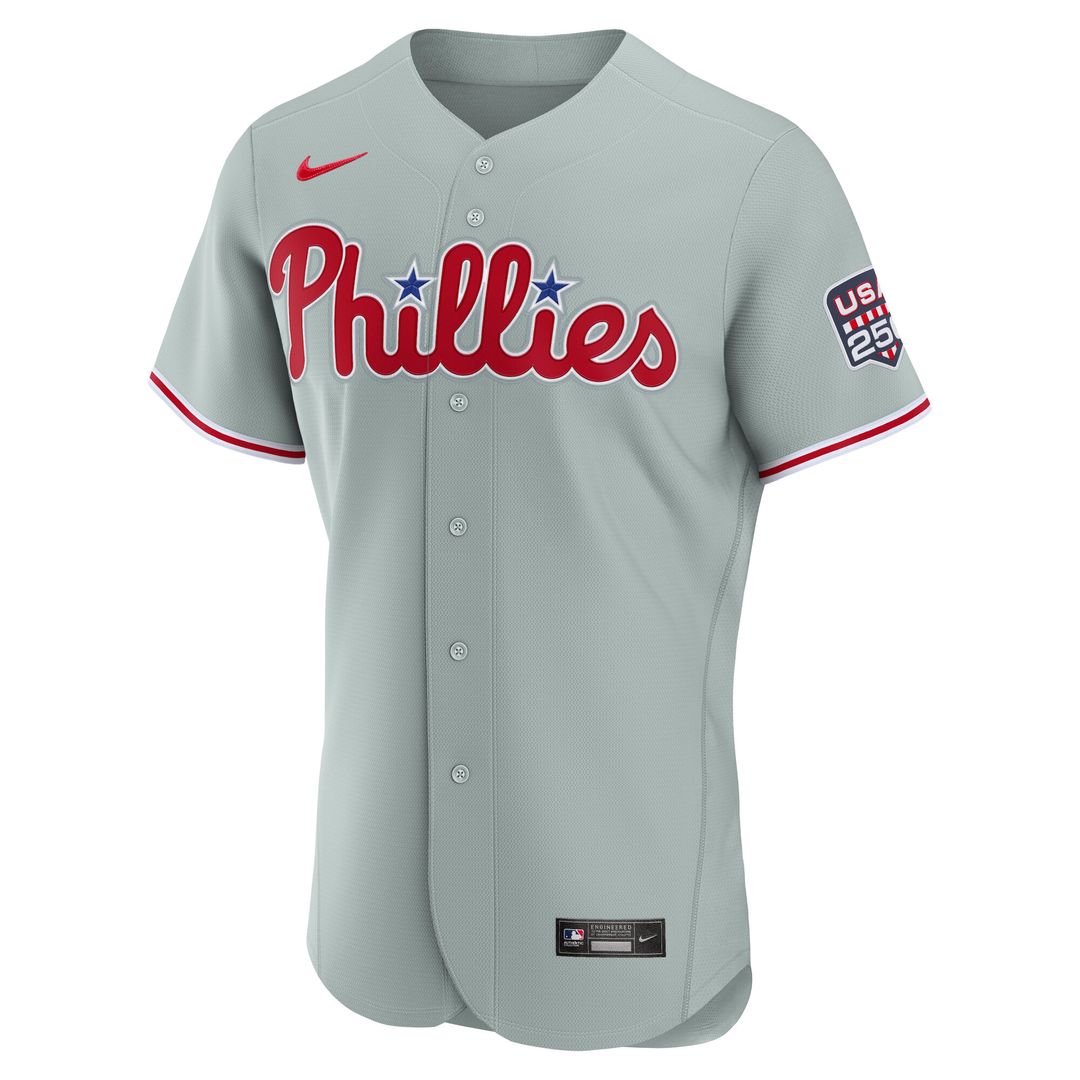 Philadelphia Phillies Bryce Harper Nike USA 250 Fourth of July Road Authentic Jersey - Gray MLB Team Jersey Baseball Fan Apparel