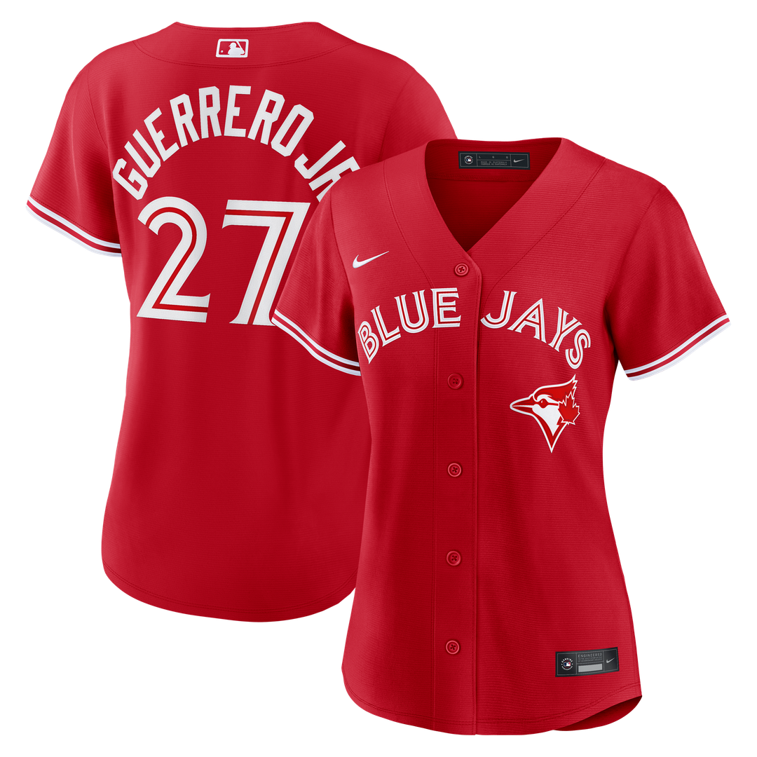 Toronto Blue Jays Vladimir Guerrero Jr. Nike Women's Canada Day Replica Jersey - Red MLB Team Jersey Baseball Fan Apparel
