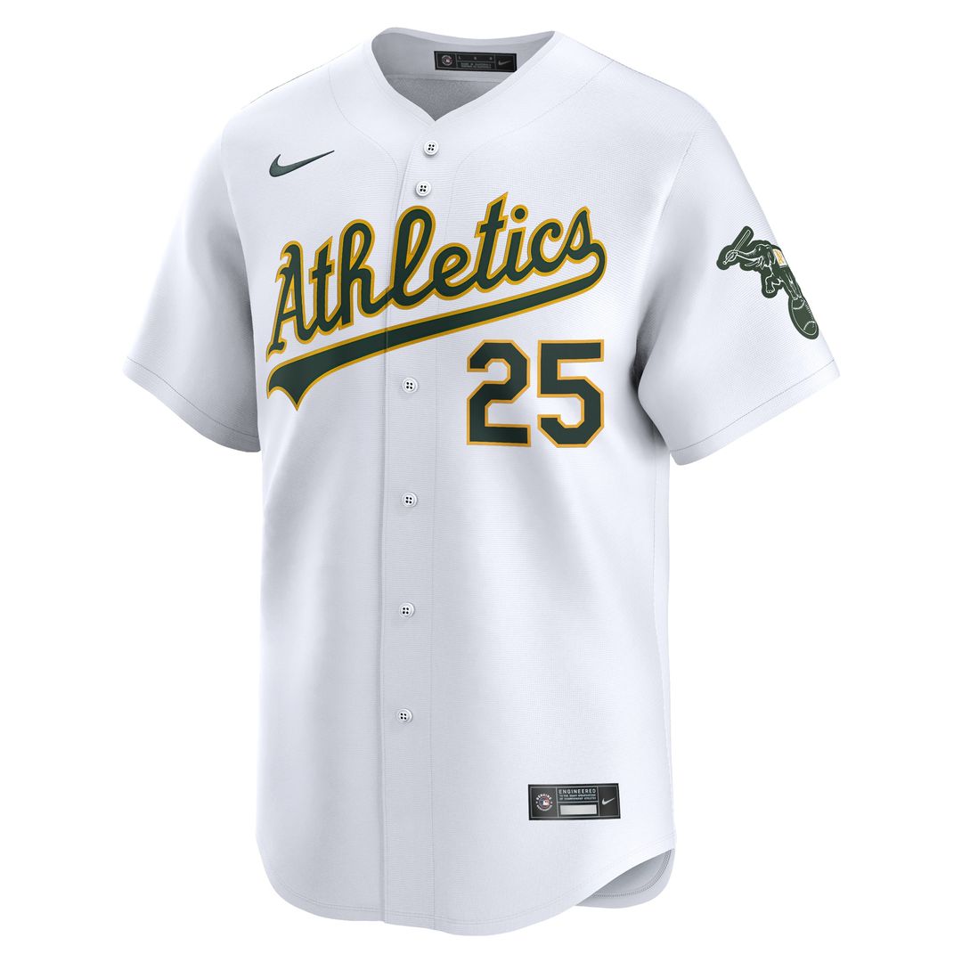 Athletics Brent Rooker Nike Home Limited Player Jersey - White MLB Team Jersey Baseball Fan Apparel