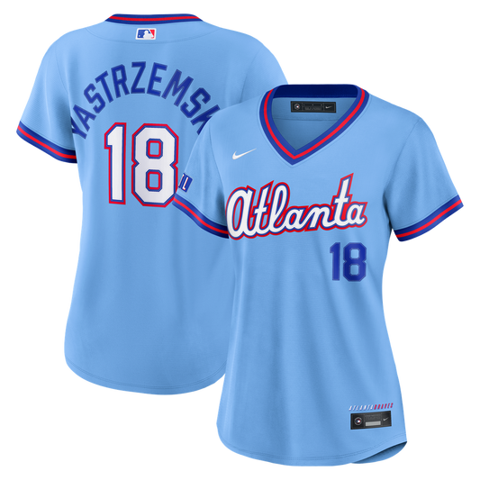 Atlanta Braves Mike Yastrzemski Nike Women's 2026 City Connect Stadium Jersey - Powder Blue MLB Team Jersey Baseball Fan Apparel