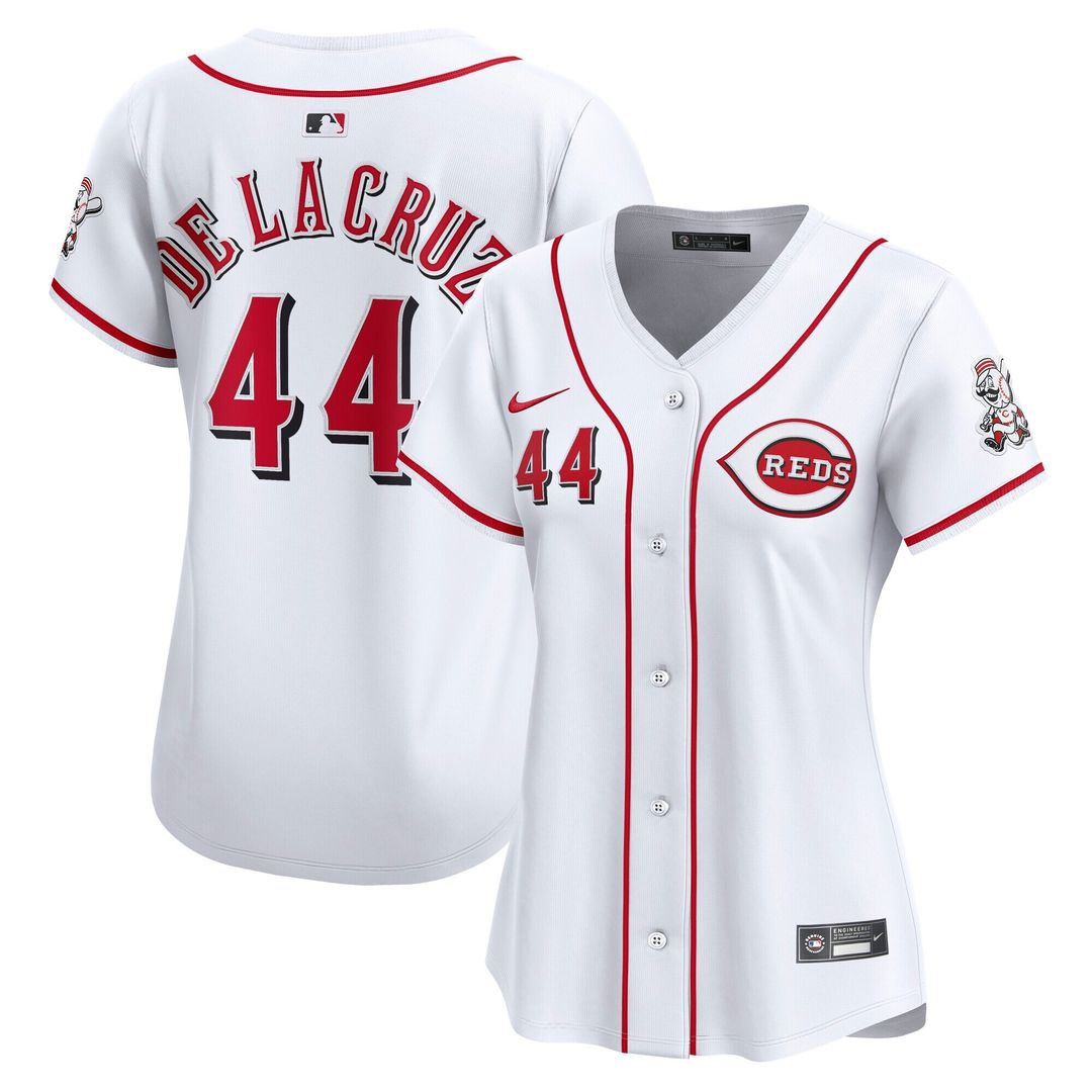 Cincinnati Reds Elly De La Cruz Nike Women's Home Limited Player Jersey - White MLB Team Jersey Baseball Fan Apparel