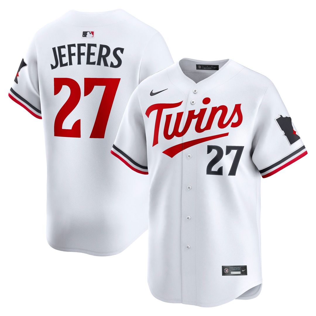 Minnesota Twins Ryan Jeffers Nike Home Limited Player Jersey - White MLB Team Jersey Baseball Fan Apparel