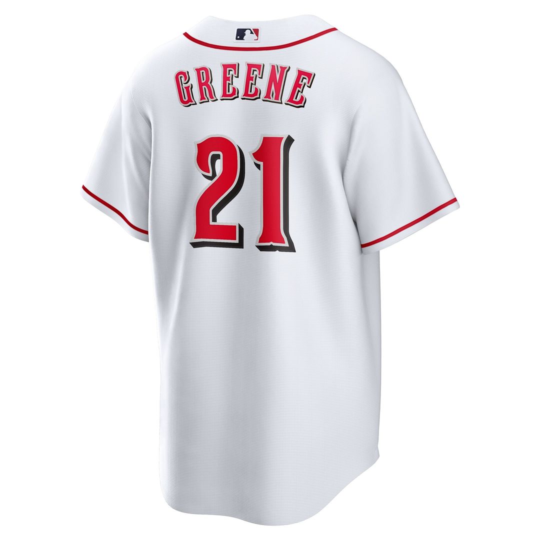 Cincinnati Reds Hunter Greene Nike Home Replica Jersey - White MLB Team Jersey Baseball Fan Apparel