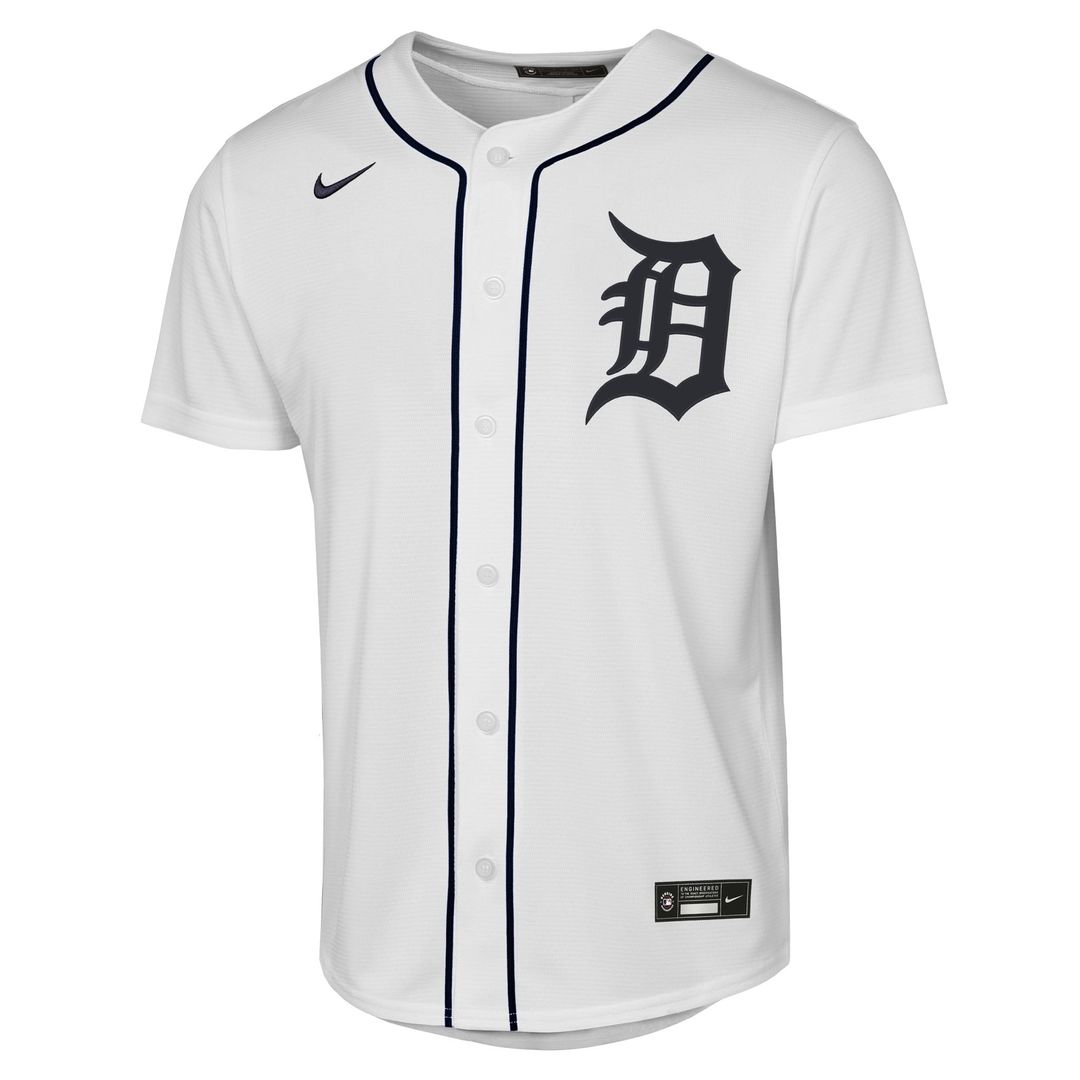 Detroit Tigers Tarik Skubal Nike Youth Home Replica Player Jersey - White MLB Team Jersey Baseball Fan Apparel