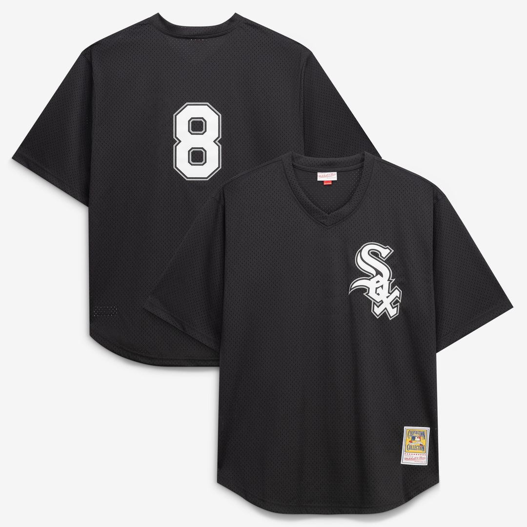 Chicago White Sox Bo Jackson Mitchell & Ness Cooperstown Big & Tall Mesh Batting Practice Jersey - Black MLB Team Jersey Baseball Fan Apparel