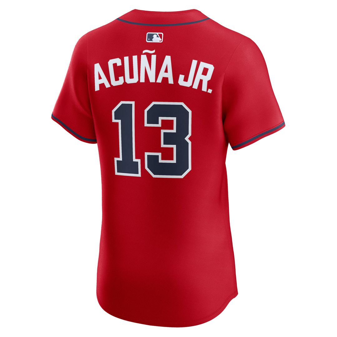 Atlanta Braves Ronald Acuña Jr. Nike Alternate Elite Jersey - Navy MLB Team Jersey Baseball Fan Apparel