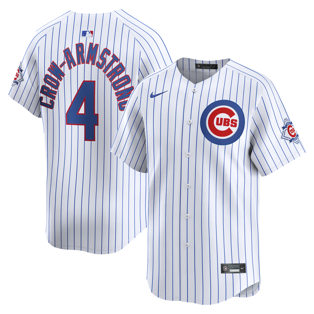 Chicago Cubs Pete Crow - Armstrong Nike 150th Anniversary Limited Jersey - White MLB Team Jersey Baseball Fan Apparel