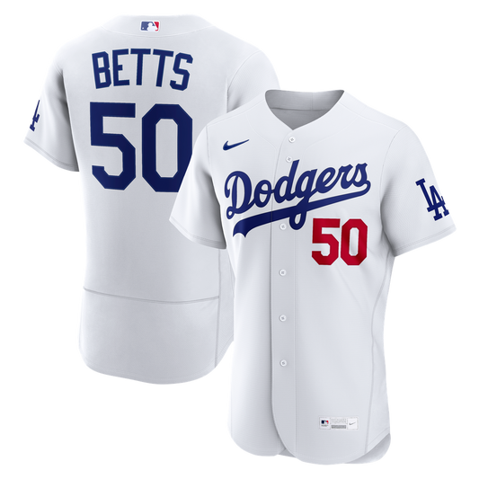 Los Angeles Dodgers Mookie Betts Nike Home Authentic Jersey - White MLB Team Jersey Baseball Fan Apparel
