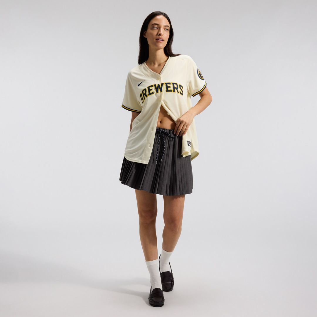 Milwaukee Brewers Nike Women's Home Limited Jersey - Cream MLB Team Jersey Baseball Fan Apparel