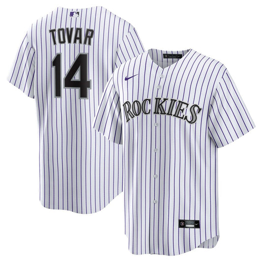 Colorado Rockies Ezequiel Tovar Nike Home Replica Jersey - White MLB Team Jersey Baseball Fan Apparel
