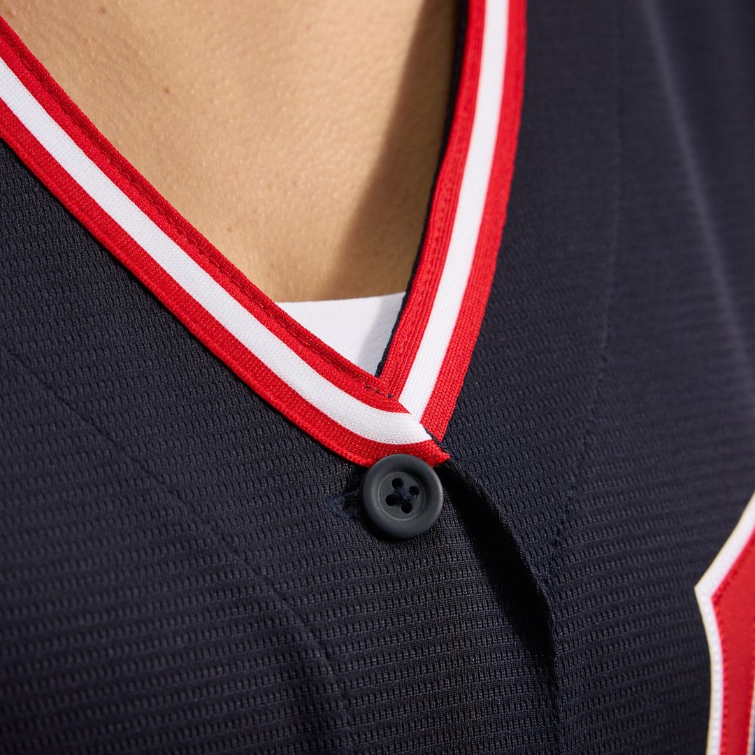 Cleveland Guardians Nike Women's Alternate Replica Jersey - Navy MLB Team Jersey Baseball Fan Apparel