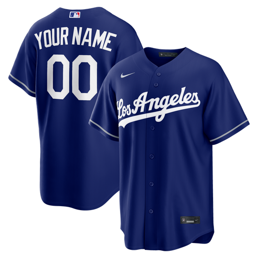 Los Angeles Dodgers Nike Alternate Replica Custom Jersey - Royal MLB Team Jersey Baseball Fan Apparel