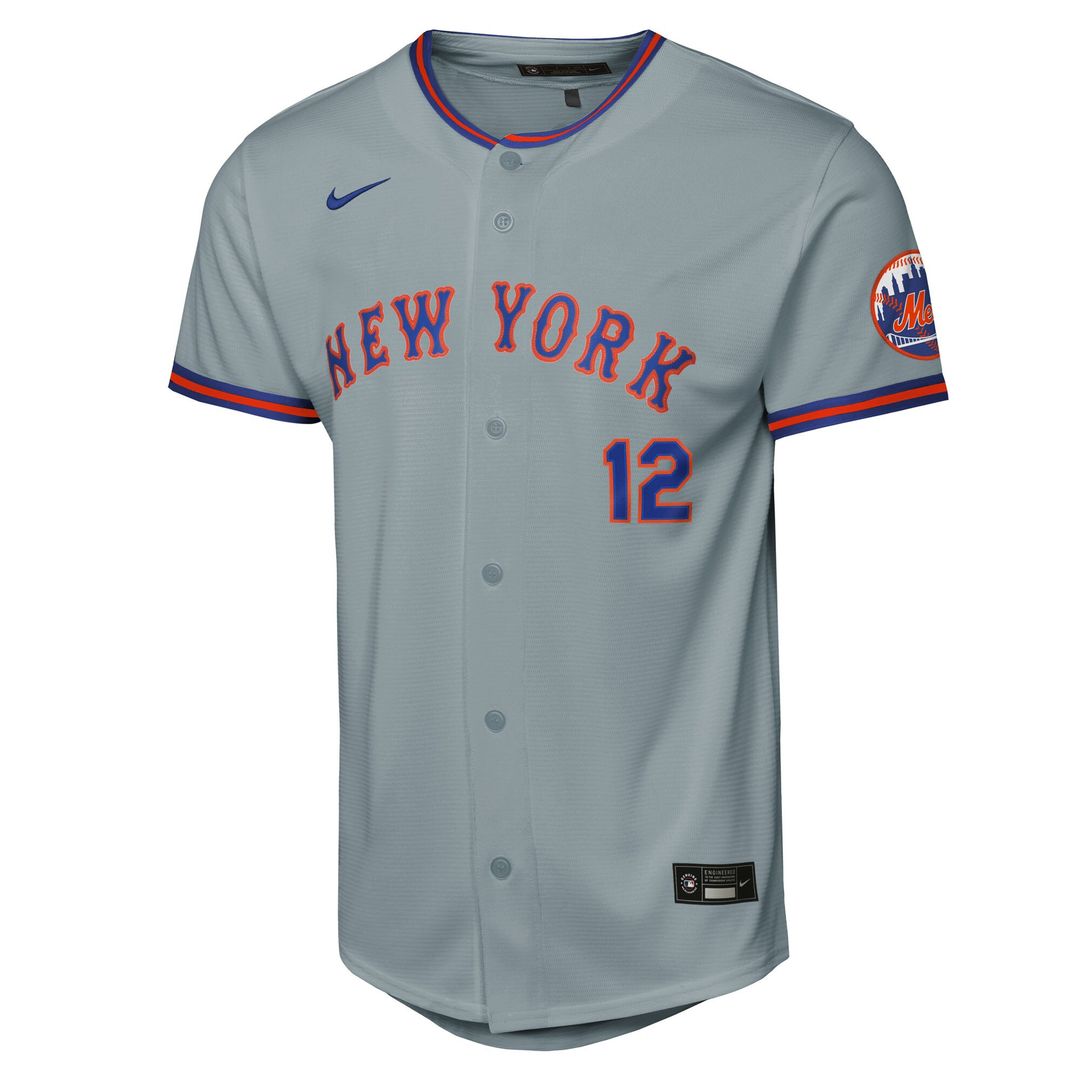 New York Mets Francisco Lindor Nike Youth Road Stadium Player Jersey - Gray MLB Team Jersey Baseball Fan Apparel