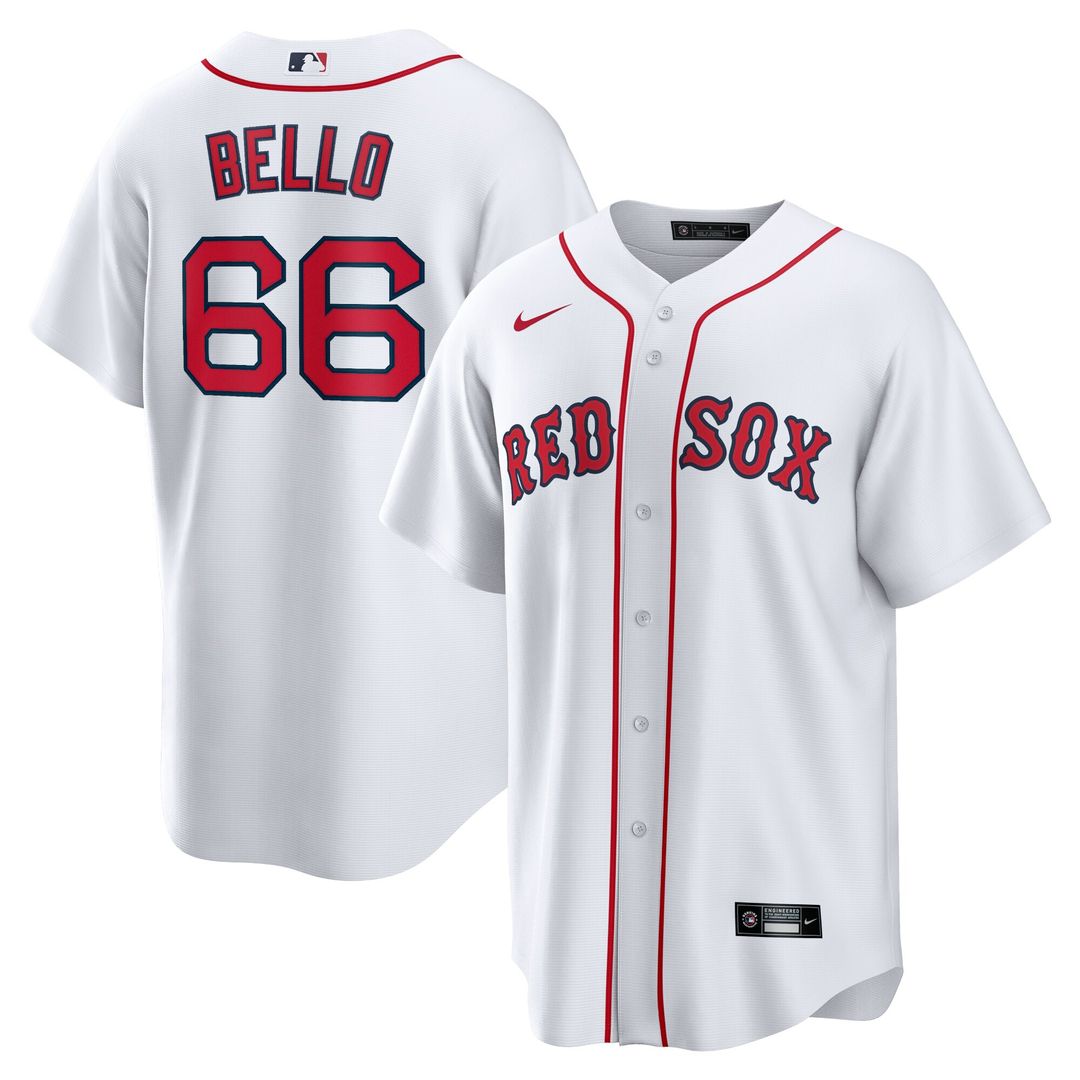 Boston Red Sox Brayan Bello Nike Home Replica Jersey - White MLB Team Jersey Baseball Fan Apparel