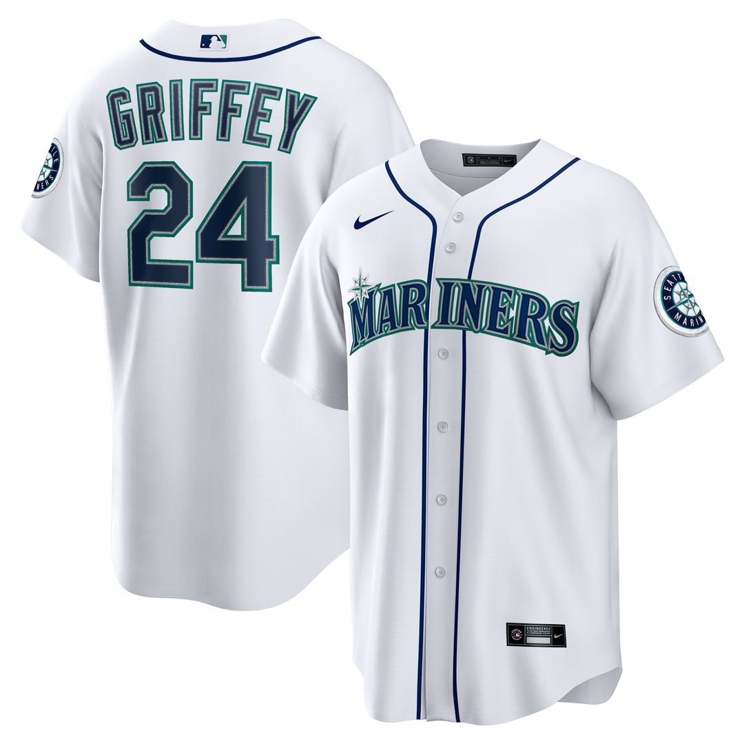 Seattle Mariners Ken Griffey Jr. Nike Home Replica Jersey - White MLB Team Jersey Baseball Fan Apparel