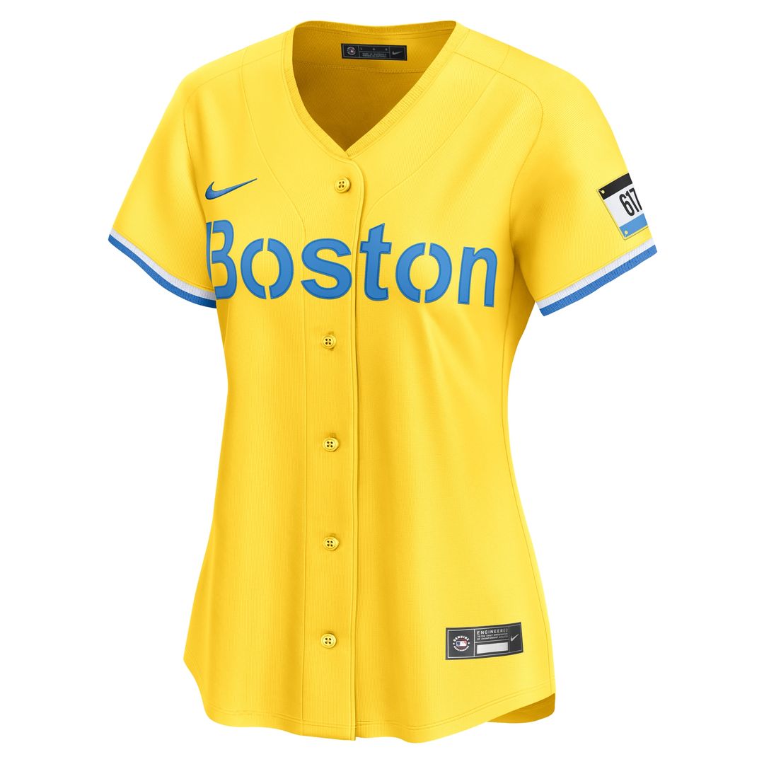 Boston Red Sox David Ortiz Nike Women's City Connect Limited Jersey - Gold MLB Team Jersey Baseball Fan Apparel