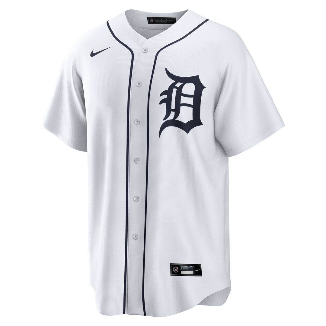 Detroit Tigers Parker Meadows Nike Home Replica Jersey - White MLB Team Jersey Baseball Fan Apparel