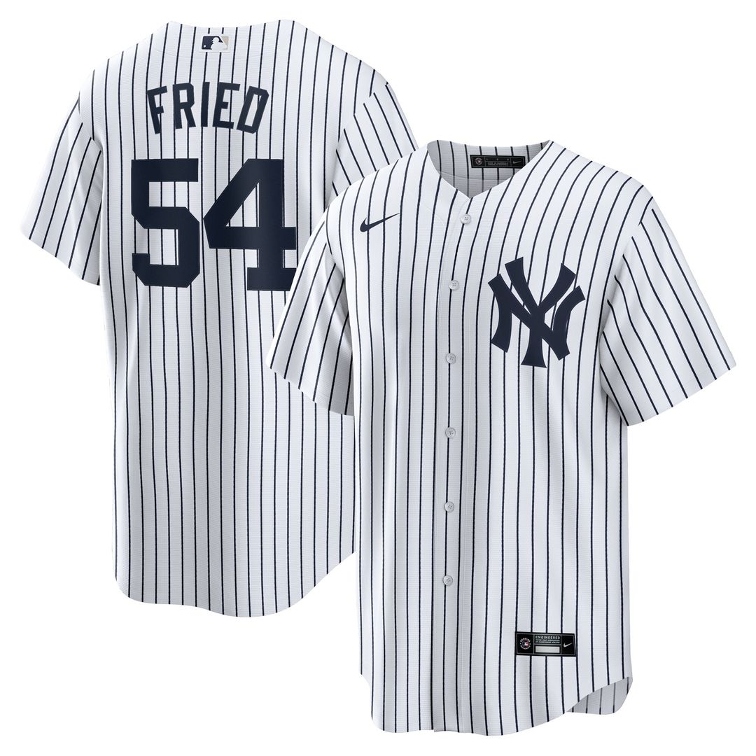 New York Yankees Max Fried Nike Home Replica Player Jersey - White MLB Team Jersey Baseball Fan Apparel