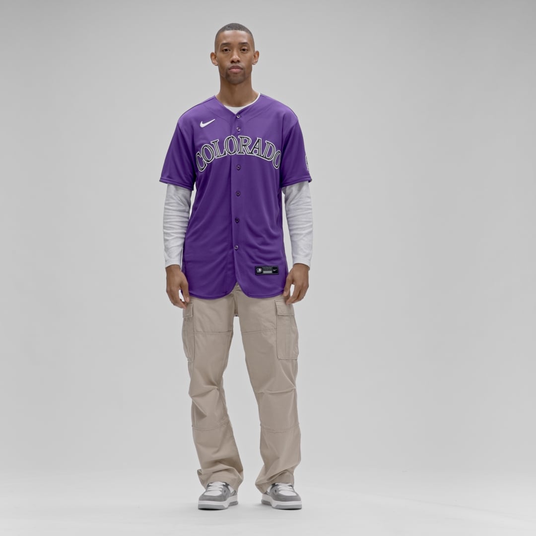 Colorado Rockies Nike Alternate Authentic Jersey - Purple MLB Team Jersey Baseball Fan Apparel