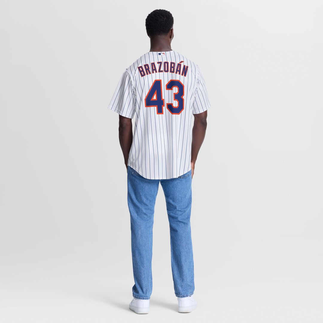 New York Mets Huascar Brazobán Nike Home Replica Jersey - White MLB Team Jersey Baseball Fan Apparel
