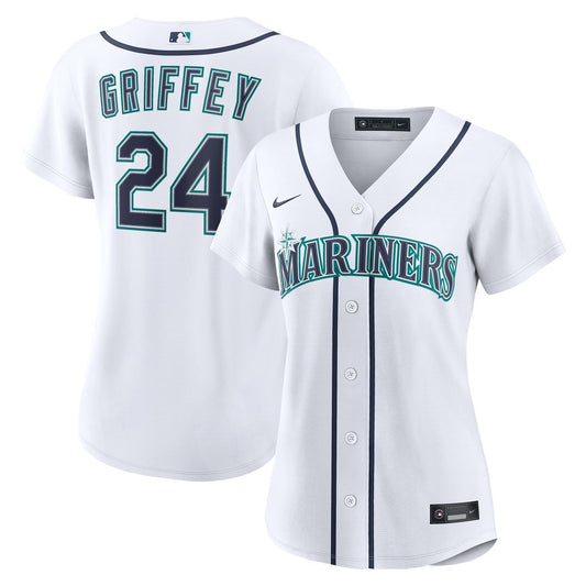 Seattle Mariners Ken Griffey Jr. Nike Women's Home Replica Jersey - White MLB Team Jersey Baseball Fan Apparel