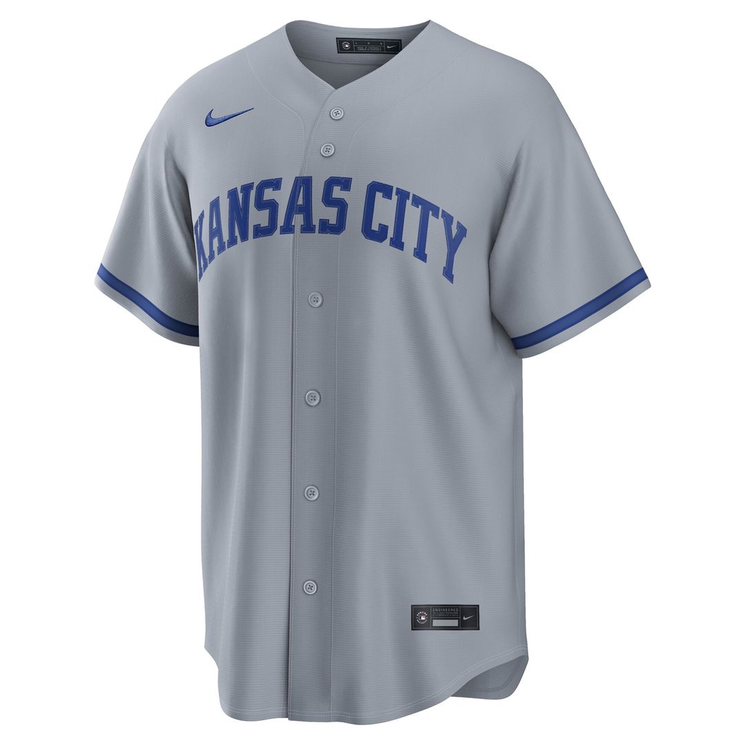 Kansas City Royals Bobby Witt Jr. Nike Road Replica Jersey - Gray MLB Team Jersey Baseball Fan Apparel