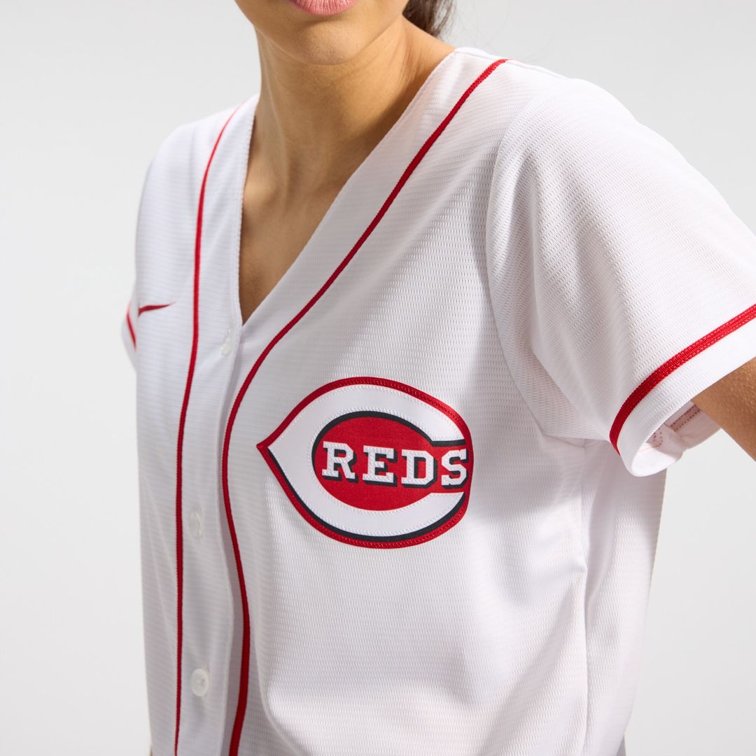 Cincinnati Reds Elly De La Cruz Nike Women's Home Replica Jersey - White MLB Team Jersey Baseball Fan Apparel