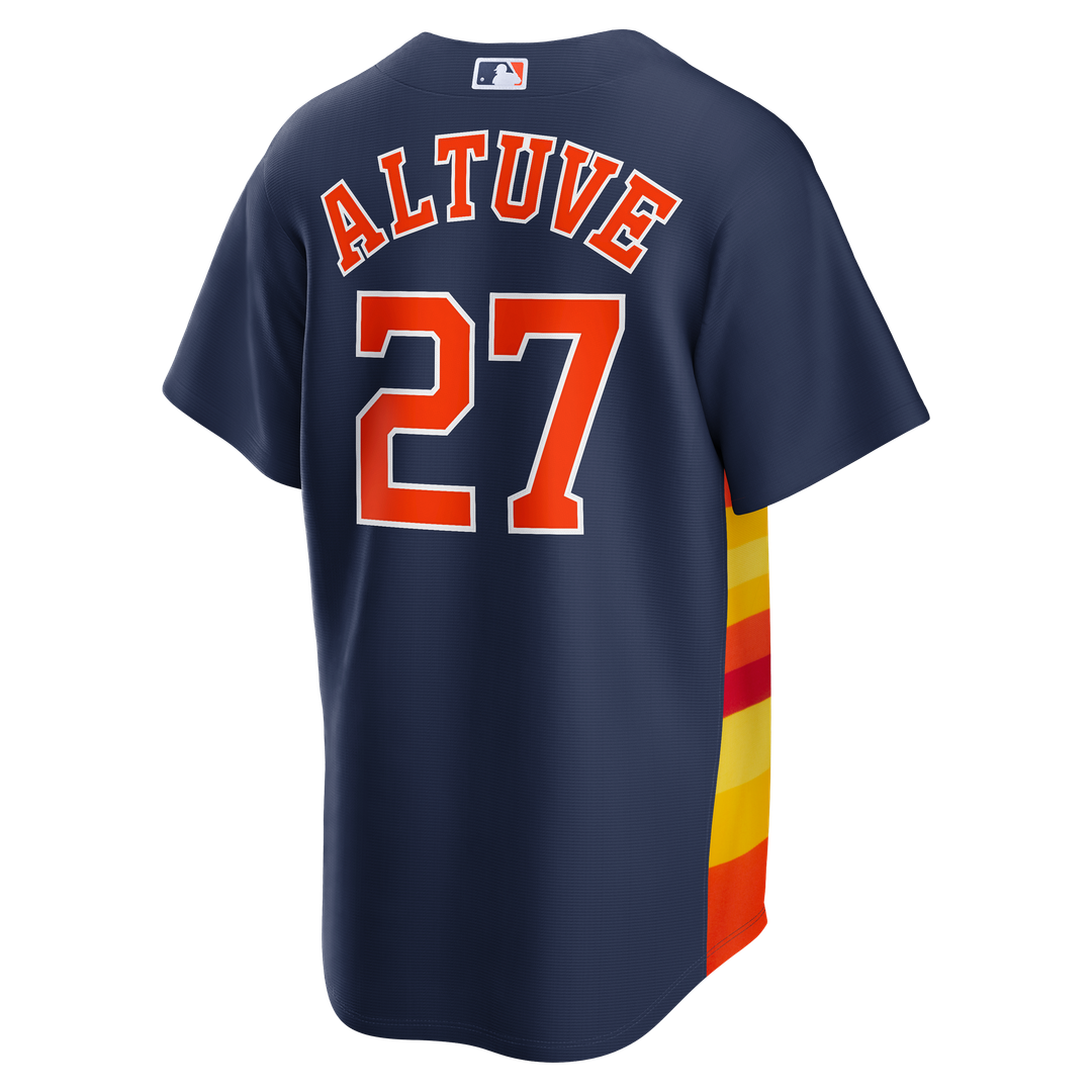 Houston Astros Jose Altuve Nike Alternate 2 Replica Jersey - Navy MLB Team Jersey Baseball Fan Apparel
