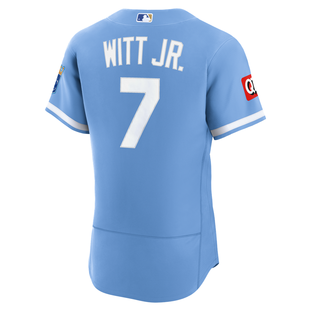 Kansas City Royals Bobby Witt Jr. Nike Home Authentic Sponsor Patch Jersey - White MLB Team Jersey Baseball Fan Apparel