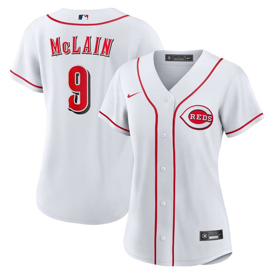 Cincinnati Reds Matt McLain Nike Women's Home Replica Jersey - White MLB Team Jersey Baseball Fan Apparel
