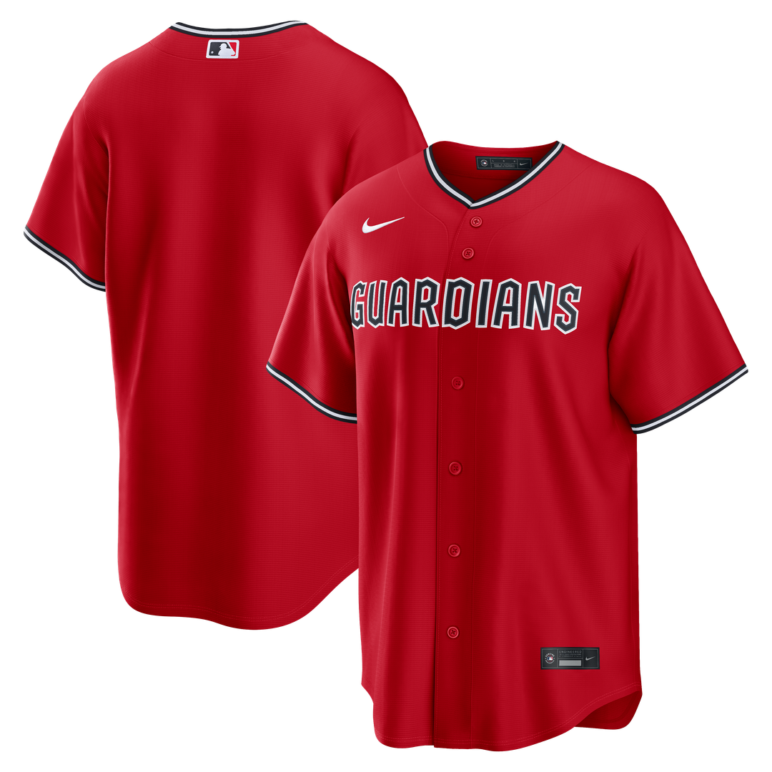 Cleveland Guardians Nike Alternate Replica Jersey - Red MLB Team Jersey Baseball Fan Apparel