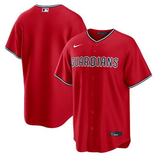 Cleveland Guardians Nike Alternate Replica Jersey - Red MLB Team Jersey Baseball Fan Apparel