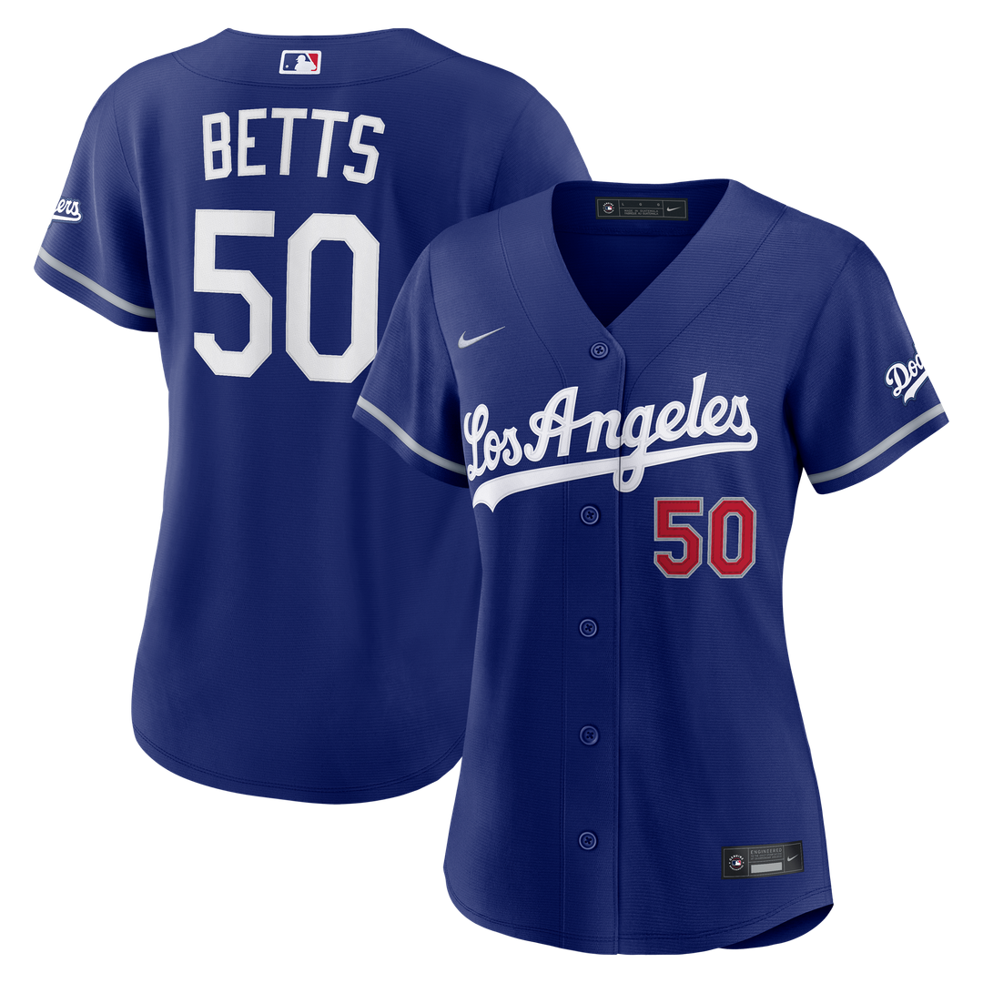 Los Angeles Dodgers Mookie Betts Nike Women's Alternate Stadium Jersey - Royal MLB Team Jersey Baseball Fan Apparel