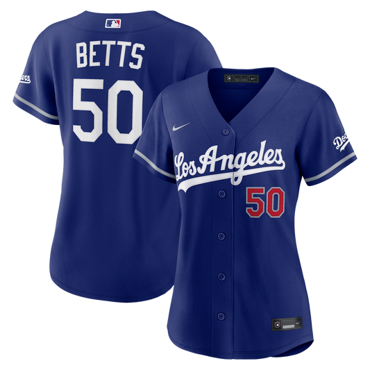 Los Angeles Dodgers Mookie Betts Nike Women's Alternate Stadium Jersey - Royal MLB Team Jersey Baseball Fan Apparel