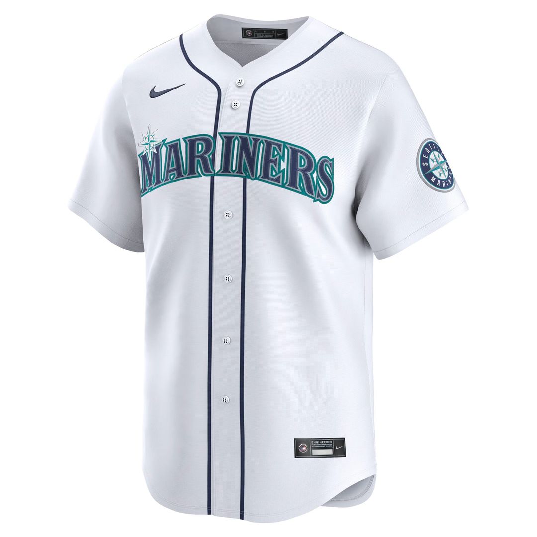 Seattle Mariners Cal Raleigh Nike Home Limited Player Jersey - White MLB Team Jersey Baseball Fan Apparel