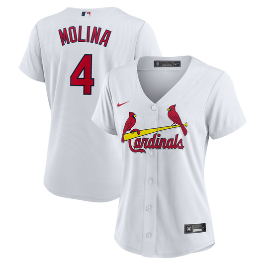 St. Louis Cardinals Yadier Molina Nike Women's Home Replica Jersey - White MLB Team Jersey Baseball Fan Apparel