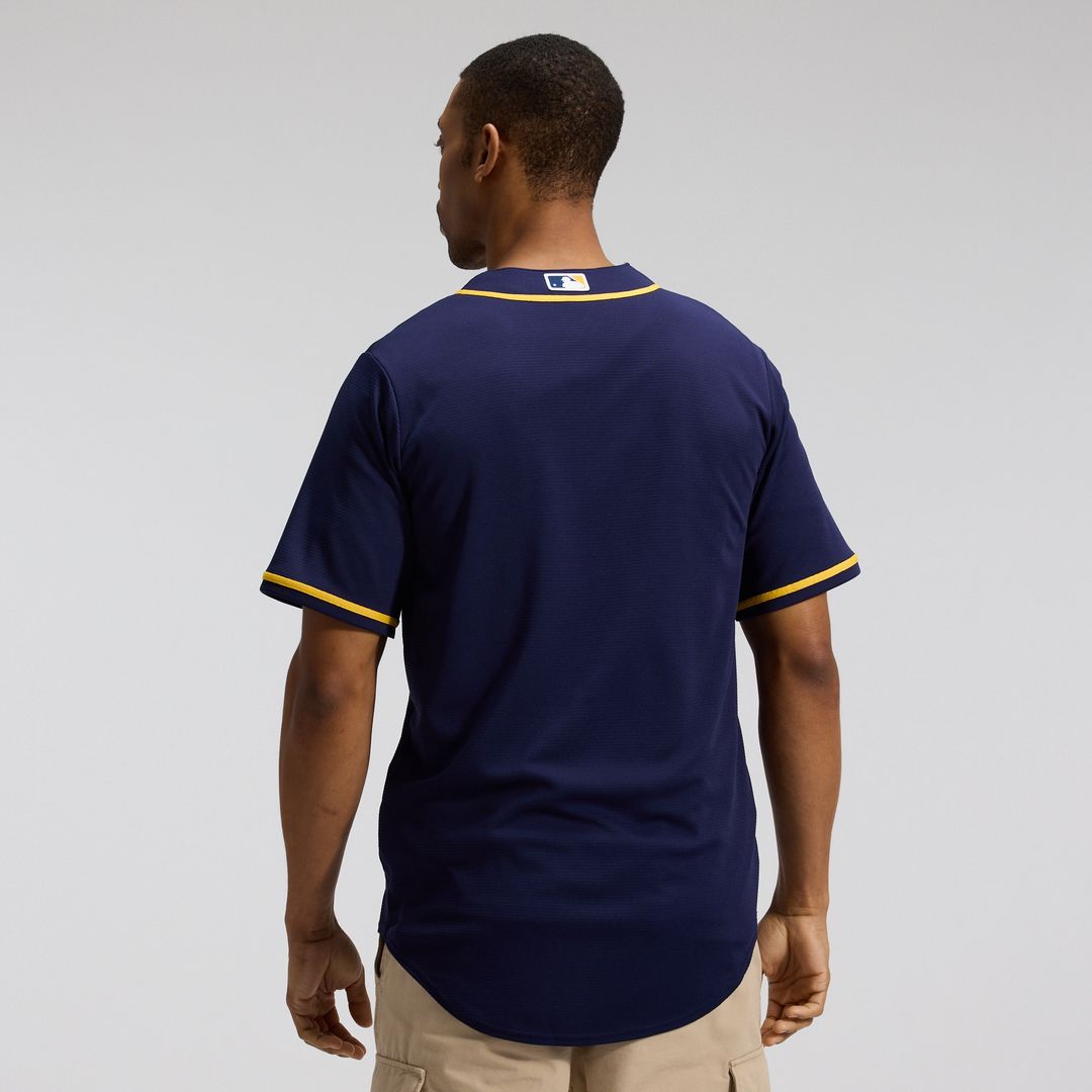 Milwaukee Brewers Nike Alternate Replica Team Jersey - Navy MLB Team Jersey Baseball Fan Apparel